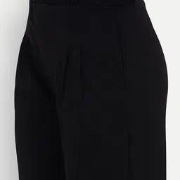 broadstar Women Loose Fit Black Lycra Blend Trousers image 4