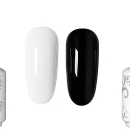 scheibe Uv Led Soak Off Base Gel Polish Clear 15 Ml besecoat BLACK WHITE COMBO-picture-47