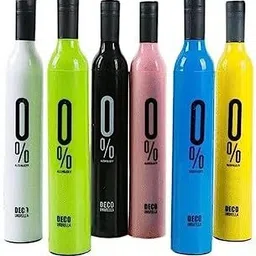 rishav handicrafts Folding Portable Umbrellas with Bottle Cover for UV Protection & Rain Umbrella image 2