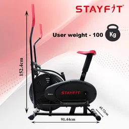 stayfit Elliptical Exercise Bike Multi For Cycling &Cross Trainer With Seat Adjustment Dual-Action Stationary Exercise Bike image 4