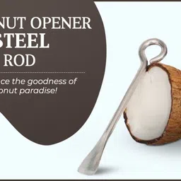jayasrinivasa Stainless steel Coconut Breaker Coconut Stainless steel Rod Spoon Serving Set image 5