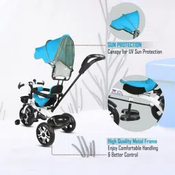 lol-fun Tricycle with Canopy and Parental Handle tricycle baby for kids canopy Tricycle image 2