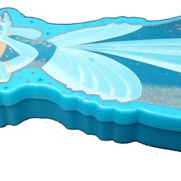 technochitra PRINCESS SHAPE PENCIL BOX BLUE PRINCESS Art Plastic Pencil Box image 3