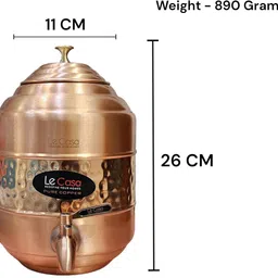 le casa 5 L Copper Table Top Manual Water Dispenser image 2