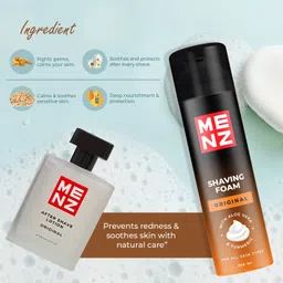 menz Luxury Combo Pack Original Shaving Foam 250Gm & After Shave Lotion 100Ml image 2