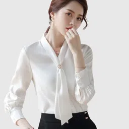 newlookas Casual Regular Sleeves Solid Women White Top-picture-16