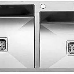 nenoware Handmade Tap Hole Kitchen Sink /Double Bowl size 45 x20 x10 040 Vessel Sink-picture-26