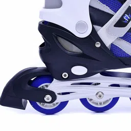 iris Adjustable Blue Inline Skate Combo Set IR111 Size 3-6 UK Skating Kit image 4