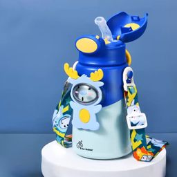 r for rabbit Steebo Zoobie SS Sipper Water Bottle | Leak-Proof With Food-Grade Silicone Straw-picture-41