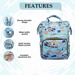 little munchkins Diaper Bag for Mom |Travelling Baby Bag For Mom Kids | Printed Diaper Organizer Waterproof Diaper Bag image 2