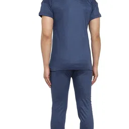 UZARUS Soft and Comfortable Winterwear Mens Half Sleeves V-Neck Vest and Trouser Innerwear Men Top - Pyjama Set Thermal image 2