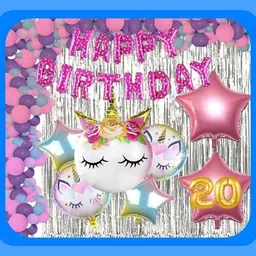 magic window Z_xNewest_Unicorn Pink 40 pc Birthday Combo Kit Gold No.20 Balloon image 1