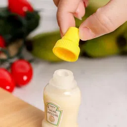 breyers 4PCs Mini Ketchup Bottles, Condiment Squeeze Bottles Plastic Sauce Bottles 25 ml Bottle image 5