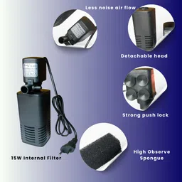 rihan Aquarium internal filter 15W Power Aquarium Filter image 3