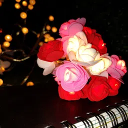 nisco 20 LEDs 4 m Yellow Steady Flower Rice Lights image 3