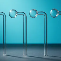 wishingbell natural 6 inch Bend Glass Oil Burner Pipe Transparent (Pack of 4) Borosilicate Glass Inside Fitting Hookah Mouth Tip image 5