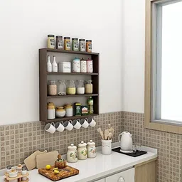 talha enterprises Can Kitchen Rack Wooden Wall Kitchen Rack Wall Mounted Racks Wood-picture-31