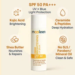 mooleen Brightening Lip Balm with SPF 50 PA+++| Glowy+Hydration | Kojic Acid & Ceramide Natural image 2