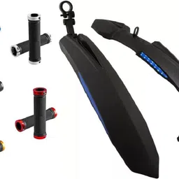 byking Front & Rear Mudguard with Reflective Tape & Any 1 Handle Grip Full Length Front & Rear Fender-picture-14