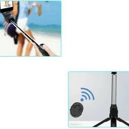Inext High Quality 3in1 Wireless Selfie Stick Tripod XT-02 Monopod, Tripod Kit, Tripod, Tripod Clamp image 2