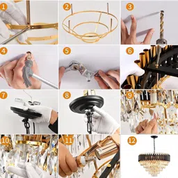 binduglow BLACKGOLD400MM Chandelier Ceiling Lamp image 4