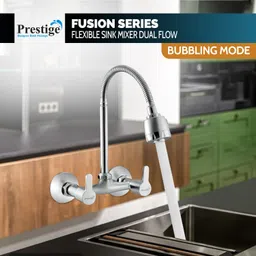 prestige FUSION Sink Mixer Flex Silver Kitchen Mixer Faucet image 5