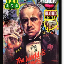 codersparadise GODFATHERL Art Wall Framed Posters, Included Seamless Pins Hooks Wall Decor Framed Posters Wall Art 8x12 inch (A4 Size) For Bedroom, Living room, Office Fine Art Print Fine Art Print-picture-23