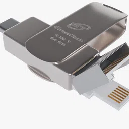 GREEN TECH GT061 USB NEO DRIVE 3.0 4 in 1 USB (Lightning , Type-C, Micro V8, USB Drive 64 GB Pen Drive Compatible with Mobile, Laptop, Desktop Computer USB 3.0 Metal Case image 2