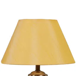 foziq Brown Terracotta & Cotton Yellow Colour Table Lamp image 5