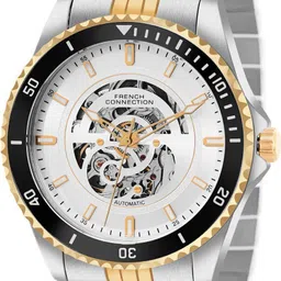french connection AETHER DRIVE Silver Round Dial Automatic Watch Analog Watch - For Men FCA26STM image 2