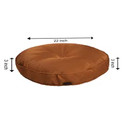 s9home Copper Solid Polyester 22x22 Inches Floor Cushion image 3