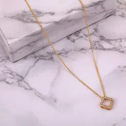 boghra sales Trendy Diamond Chain Necklace Combo Pack Of 5 For Women,Girls Diamond, Crystal Gold-plated Plated Crystal, Alloy Necklace image 3