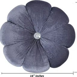 alden Microfibre Cushion Pack of 1 Solid Premium Round cushion image 3