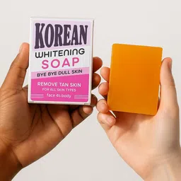 bnb ghar NEW Korean Whitening Soap - Bye Bye Dull Skin, Remove Tanning image 5