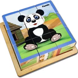 minileaves 3D Jigsaw Puzzle Wooden Cube Block Animals 6 Sides with 6 Animal-picture-19