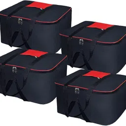 CHAMPARAN Storage Bags Non-Woven Moisture Proof Big Blanket Bag with Zipper Closure Cotton Laundry Bag-image-25