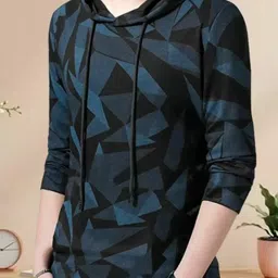 bell paper Men Printed Hooded Neck Cotton Blend Green T-Shirt-picture-13