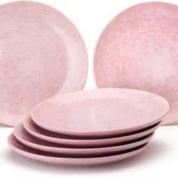 ashokuma Reactive Pastel Pink" Handcrafted Ceramic Stoneware Rice Plates-picture-14