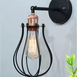 Vintage Industrial Rose Gold Adjustable Socket Metal Wall Sconce-image-36