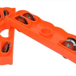 nextomart Plastic Khartal Musical Instrument for Bhajan and Kirtans Khartal for Mandir Aarti - Set of 2, Multicolor Kartal Instrument-picture-20