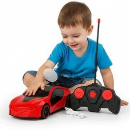 apexiocollection Smoke & Light Remote Control RC Car with LED Lights, USB Charging Cable (Red)” image 5