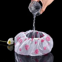 harshlove Waterproof EVA Shower Cap Floral Print & Lace – Reusable Bath Hair Hat Pack of 3 image 5