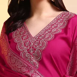 new ethnic 4 you Embroidered Kurta, Salwar & Dupatta Set image 5