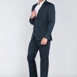 park avenue Men SB2 BTN SLM NTCH, UNCRUSHED 2PC SUIT Self Design Suit image 3