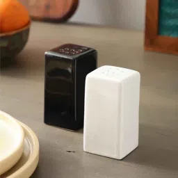 the decor lane Tasteful Twins Black & White Ceramic (Set of 2) Salt & Pepper Shaker-picture-16