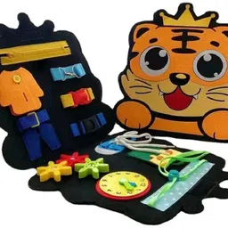 augen Busy Board for Toddlers Sensory Montessori Activity Fidget Education Toy (Tiger)-picture-30