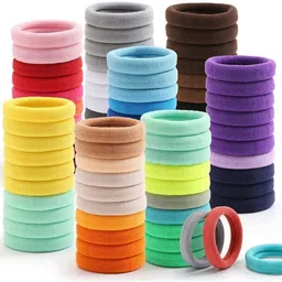 nihshiv hub Multicolor Elastic Hair Bands 60 Pics Rubber Band-picture-11