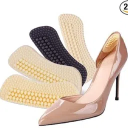 shield plus 4D Heel Liner Cushions Insoles Silicone Heel Grips for Womens Mens(PACK OF 2) Silicone Heel Liner Orthotic, Regular, Sports Shoe Insole image 3
