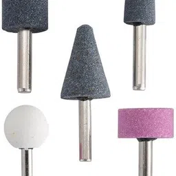 isc 5 Pcs 1/4" Shank Mounted Stones for Dremel and Other Rotary Bit Set 6mm Shank Rotary Bit Set-picture-12