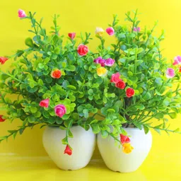 Best home decorative artificial plants, flowers Multicolor Wild Flower Artificial Flower with Pot-image-23